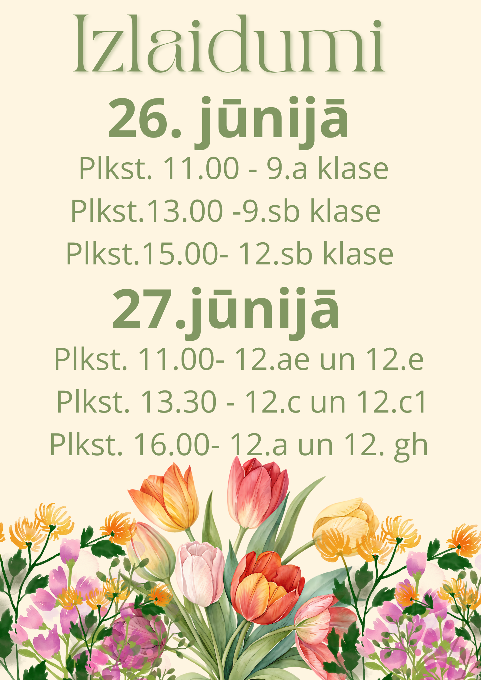 Izlaidumi 2026